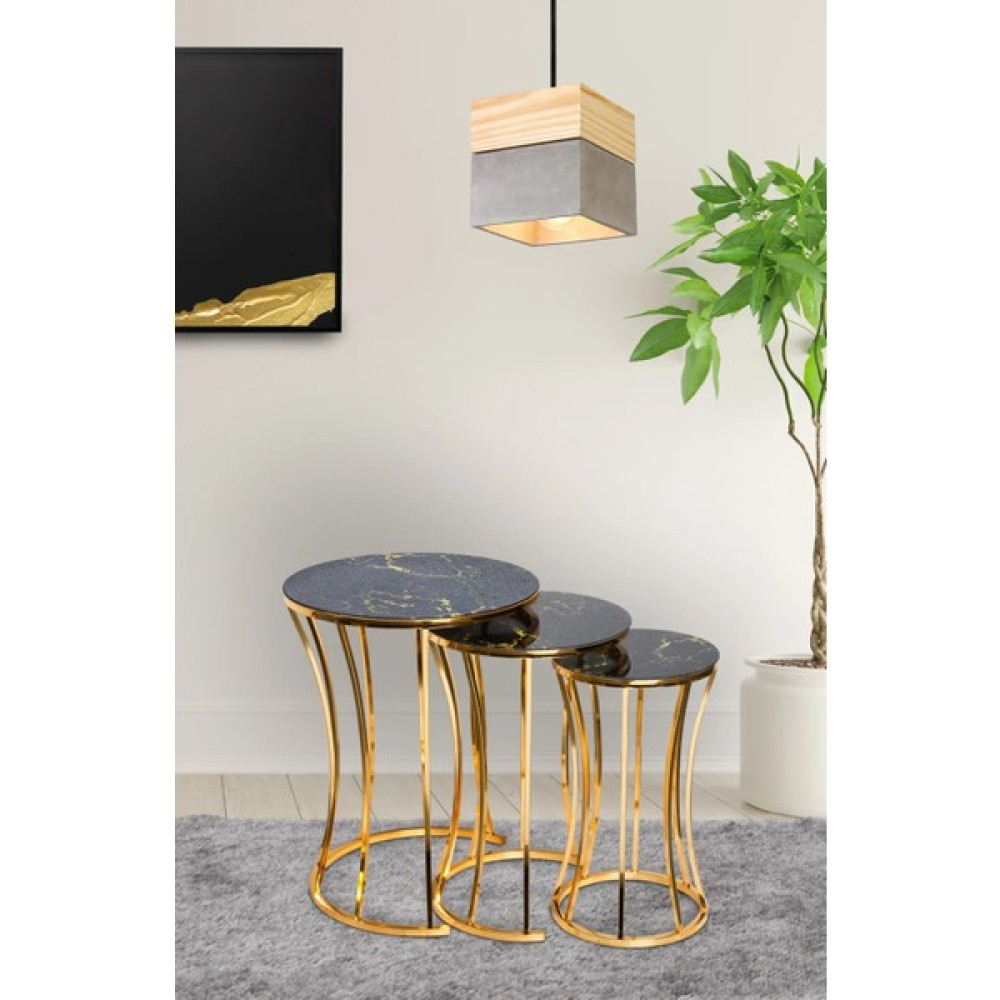 Furnira Mobilya Amazon Zigon Sehpa Yuvarlak Gold 80 cm Zigon Sehpa Fiyatı