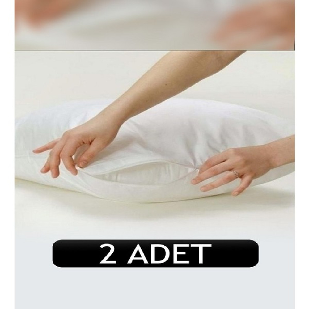 Furny 2 Adet Fermuarlı Yastık Koruyucu Kılıf 50X70 cm 1.kalite Düz Pamuklu Koruyucu Yastık Kılıfı - Beyaz Yastık Kılıfı Fiyatı