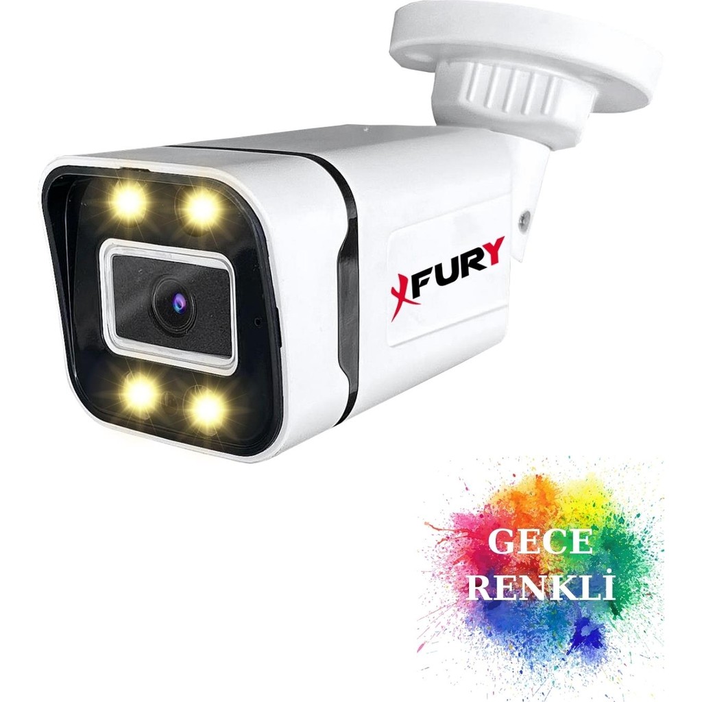 Fury Gece Renkli - 5mp Lens 1080P Full Hd Ahd Güvenlik Kamerası 4 x Ultra LED Renkli Gece Görüş 5580 Güvenlik Kameraları Fiyatı