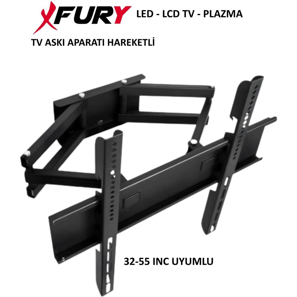 Fury Hareketli LCD LED Televizyon Duvar Asma Aparatı 32-55"ınch Tv Askı Aparatı TV Aksesuarları Fiyatı