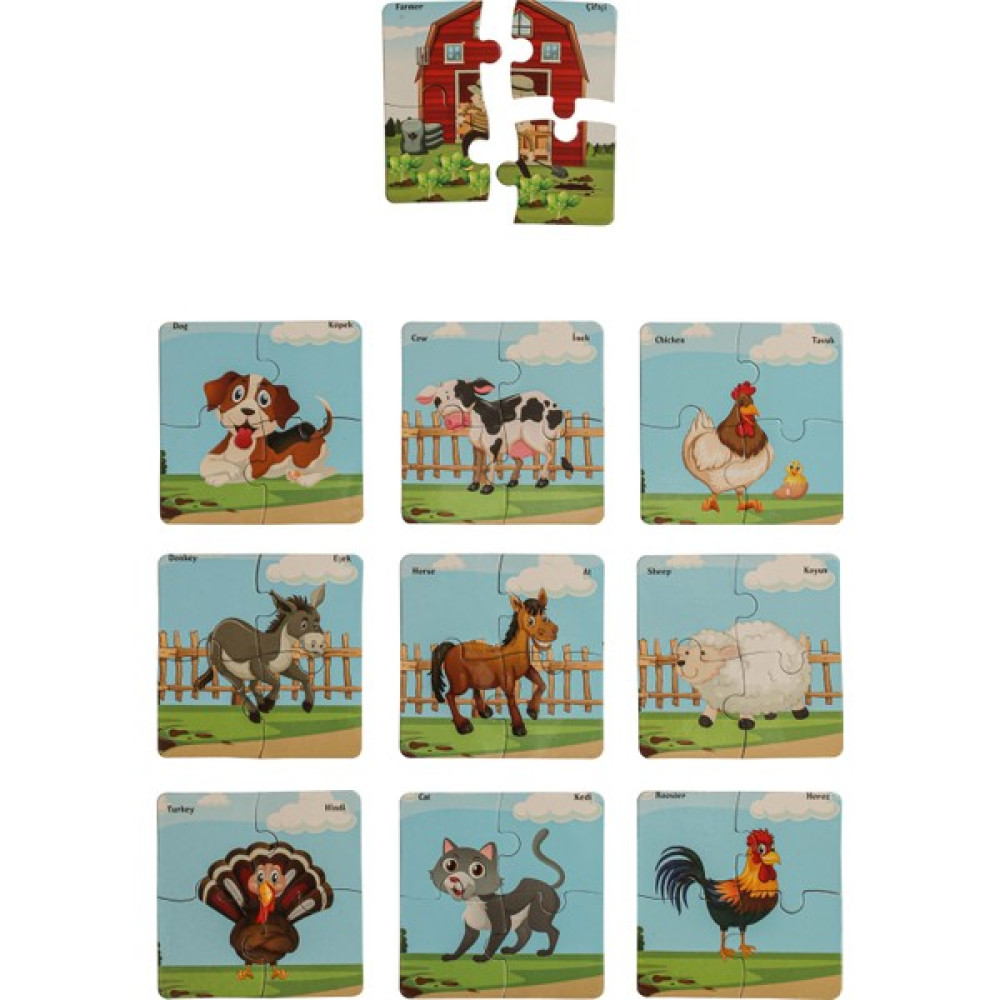 Furya Çiftlik Hayvanları 4 Parçalı Yap-Boz Puzzle Eğitici Oyuncak Fiyatı