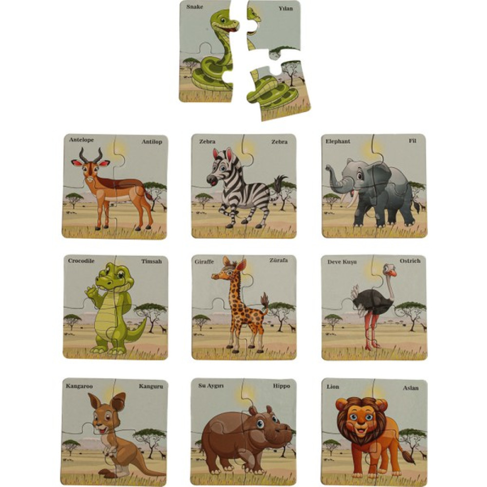 Furya Safari 4 Parçalı Yap Boz Eğitici Oyuncak Fiyatı