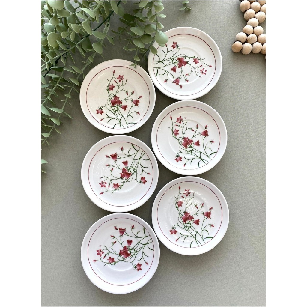 Fushia Çiğdem Model 6’lı Çay Tabağı - Fuşya Diğer Fiyatı