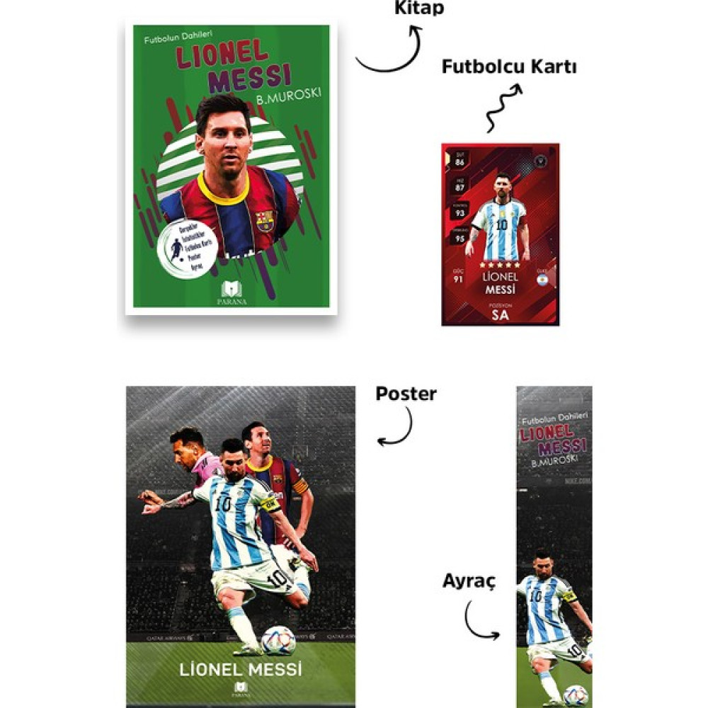 Futbolun Dahileri Lionel Messi - B. Muroski + Futbolcu Kartı- Poster - Ayraç Sağlık, Spor ve Diyet Fiyatı