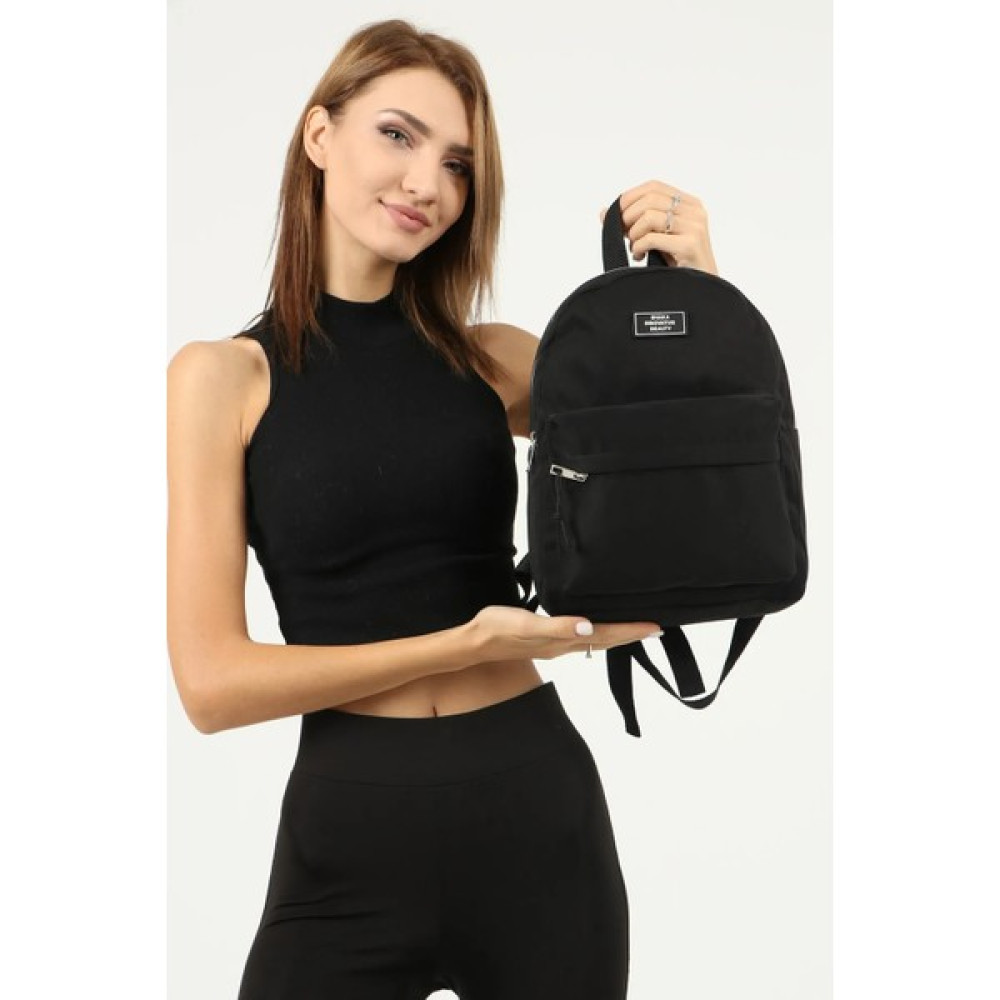 Fv Store Shaka Siyah U21 Fermuarlı 2 Bölmeli Ön Cep Detaylı Kanvas Kumaş Unisex Sırt Çantası U:32 cm E:24 cm G:11 C Bayan Sırt Çantası Fiyatı