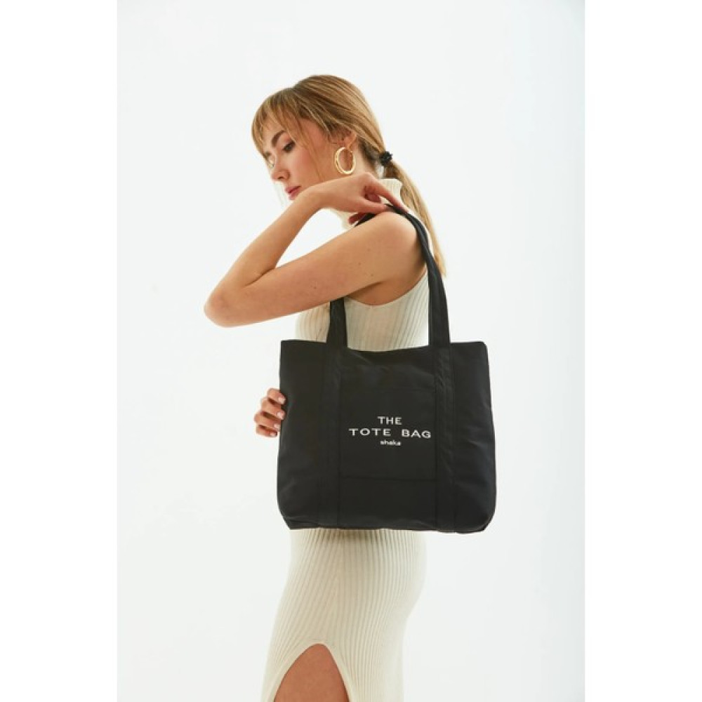 Fv Store Shaka U46 Çıt Çıt Kapatmalı Ön Cep Detaylı Tote Bag Işlemeli Kanvas Kadın Kol ve Omuz Çantası U:30 E: Bayan Çanta ve Cüzdan Fiyatı