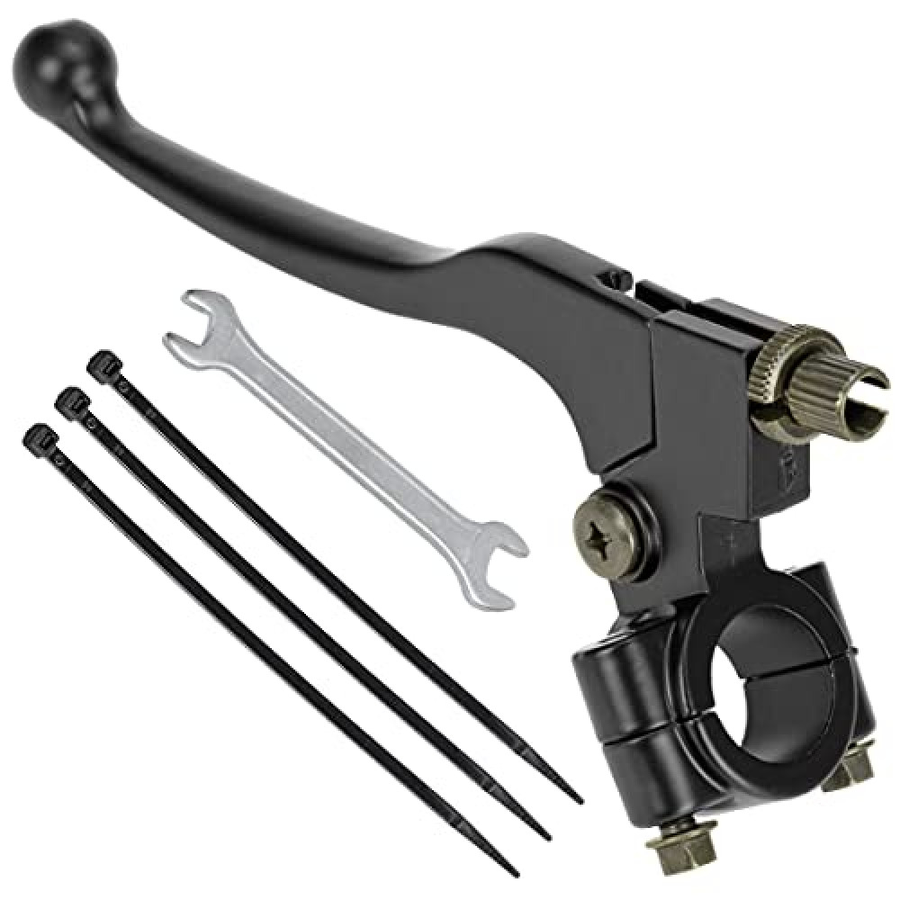 FVRITO 7/8" Left 22mm Universal Clutch Brake Handle Lever Perch for XR80 XR100 CRF70 CRF80 SSR(Apollo,TTR) 125cc SR125 Coolster Roketa Baja ct200u-ex ct200u Pit Dirt Motor Bike Motocross Parts Black