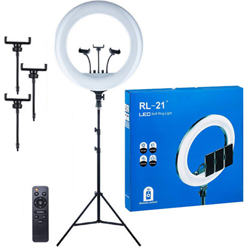 F&W Foto & World Rl-21 Ring Light 21 Inç Selfie Işığı Kumandalı Çantalı Youtuber Makyaj Vlog Blog Tiktok Çekimi - Siyah Video Kamera Aksesuarları Fiyatı