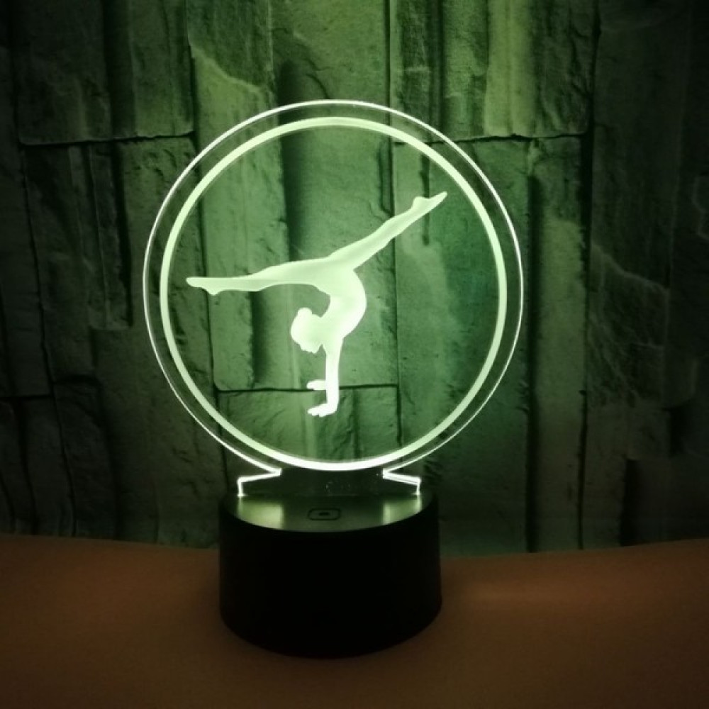 Fybang 3D Jimnastik Gece Lambası 16 Renk Değiştirme USB Uzaktan Kumanda Dokunmatik Dekor Lambası Optik Illusion Lamba LED Masa Masa Lambası Çocuk N... Gece Lambası Fiyatı