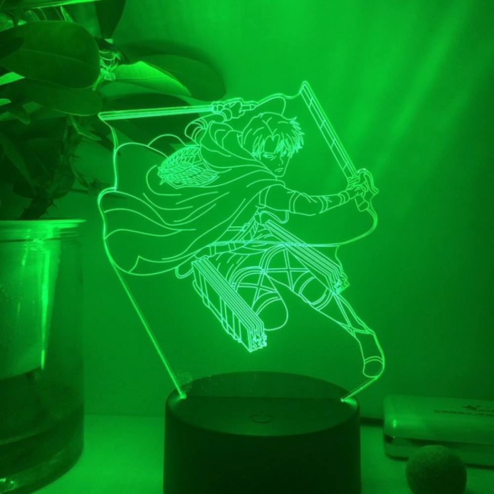 Fybang 3D Lamba LED Anime Gece Lambası Yatak Odası Dekor Için Hediye Soruşturma Ekibi Kaptan Illusion Işık Sensörü 16 Renk Değiştirme Çalışma Masas... Gece Lambası Fiyatı