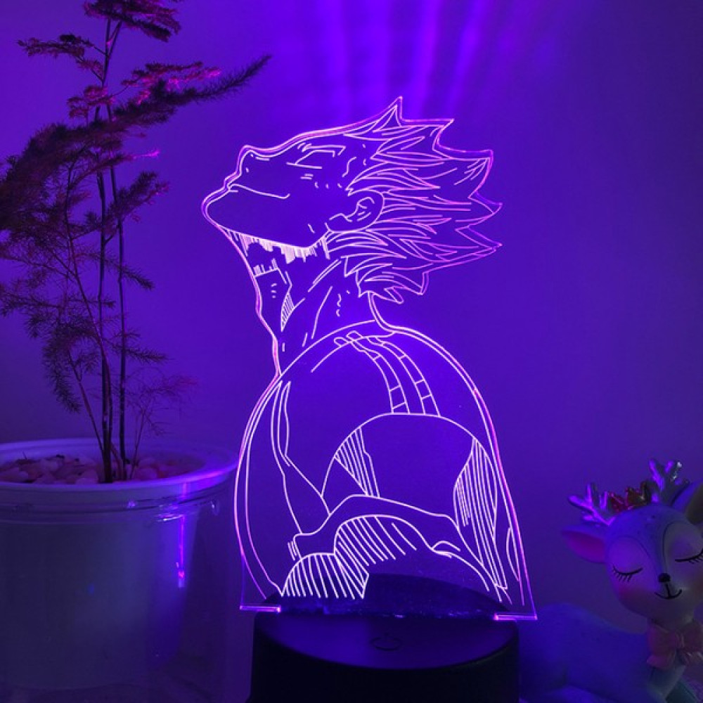 Fybang 3D LED Illusion Lamba Anime Voleybol Çocuk Gece Lambası 16 Renk Uzaktan Kumanda Çocuk Odası Dekoratif Lamba --- Siyah Koltuk (Yurt Dışından) Gece Lambası Fiyatı