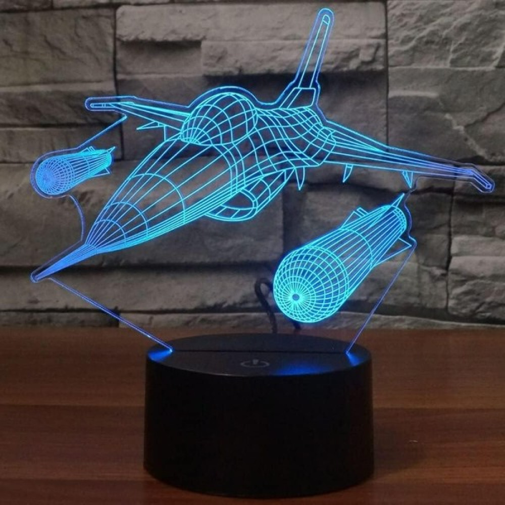 Fybang Boy Için Fighter Jet 3D Gece Lambası 16 Renkler Kız Odası Dekor Illusion LED Lamba USB Fighter Jet Şekil Uygun Çocuklar Fanlar Noel Hediyele... Gece Lambası Fiyatı