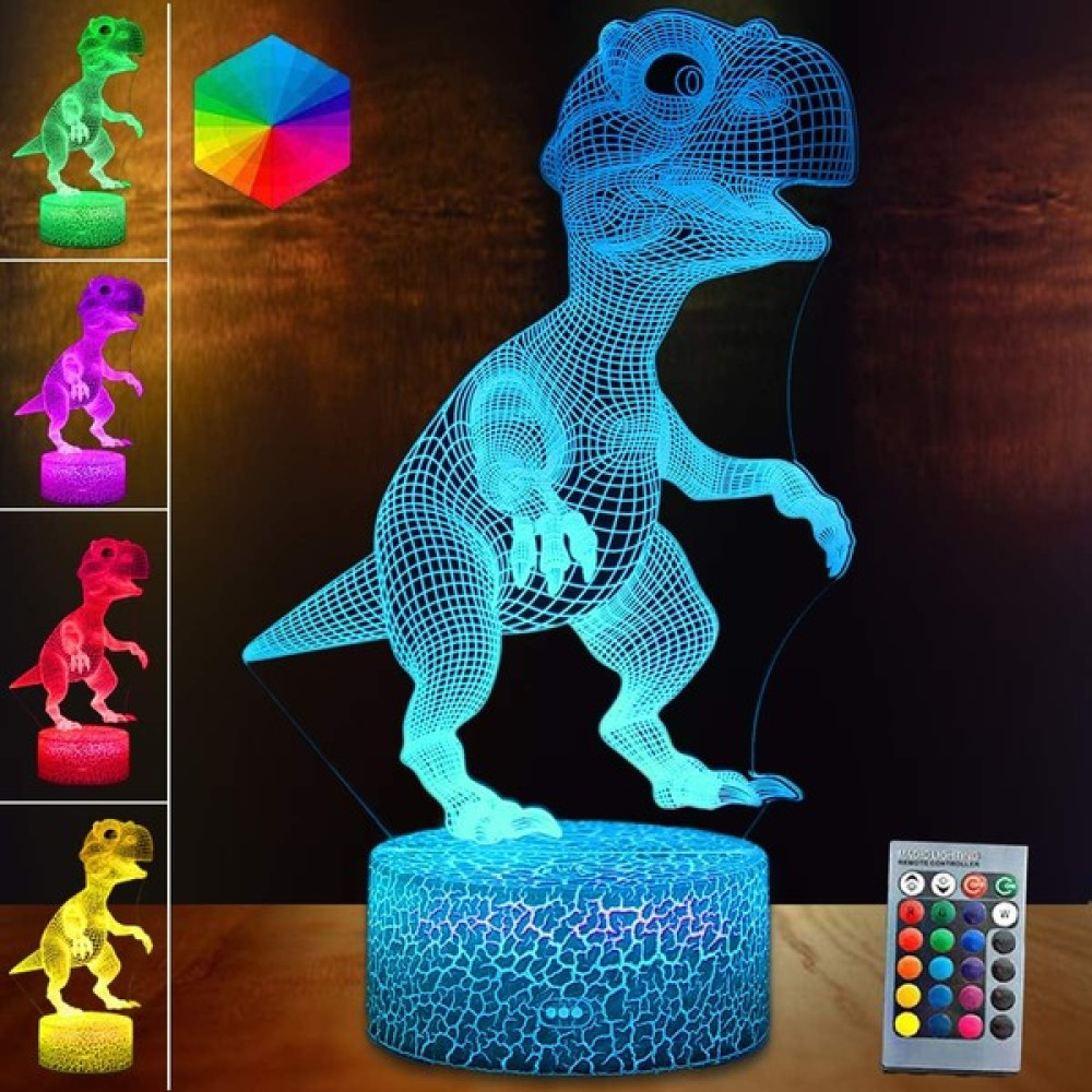 Fybang Dinozor Hediyeleri Uzaktan Kumandalı Çocuklar Için Hafif Dinozor 3D Gece Lambası ve 16 Renk Değiştirme ve Kısılabilir Fonksiyon, Erkekler Iç... Gece Lambası Fiyatı