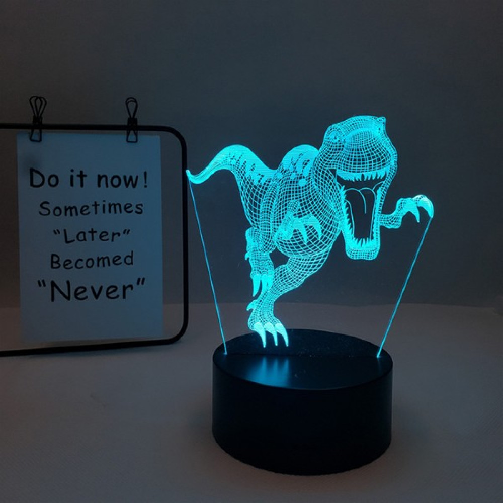 Fybang Dinozor Serisi Gece Lambası 16 Renk 3D LED Illusion Lamba Uzaktan Kumandalı Oyuncaklar Çocuk Ev Dekorasyon Işık - Dinozor M (Siyah Koltuk) (... Gece Lambası Fiyatı