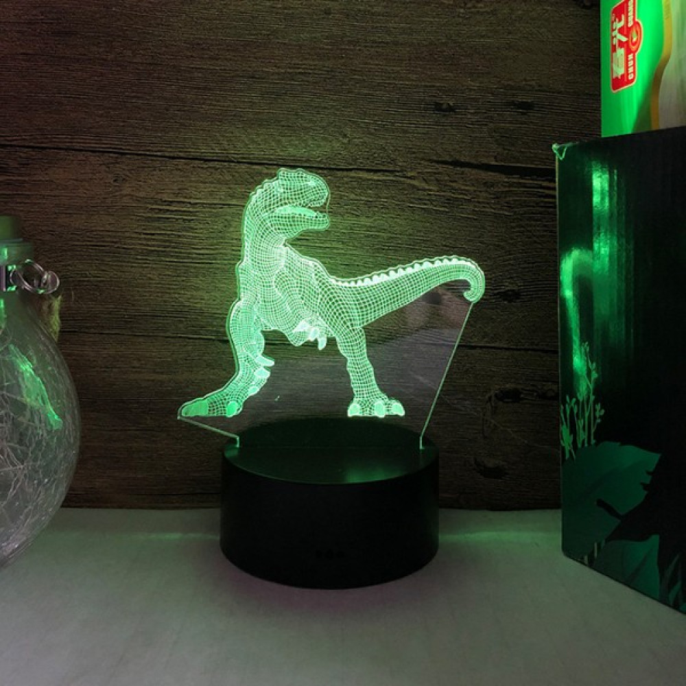 Fybang Dinozor Serisi Gece Lambası 16 Renk 3D LED Illusion Lamba Uzaktan Kumandalı Oyuncaklar Çocuk Ev Dekorasyon Işık - Dinozor Q (Siyah Koltuk) (... Gece Lambası Fiyatı