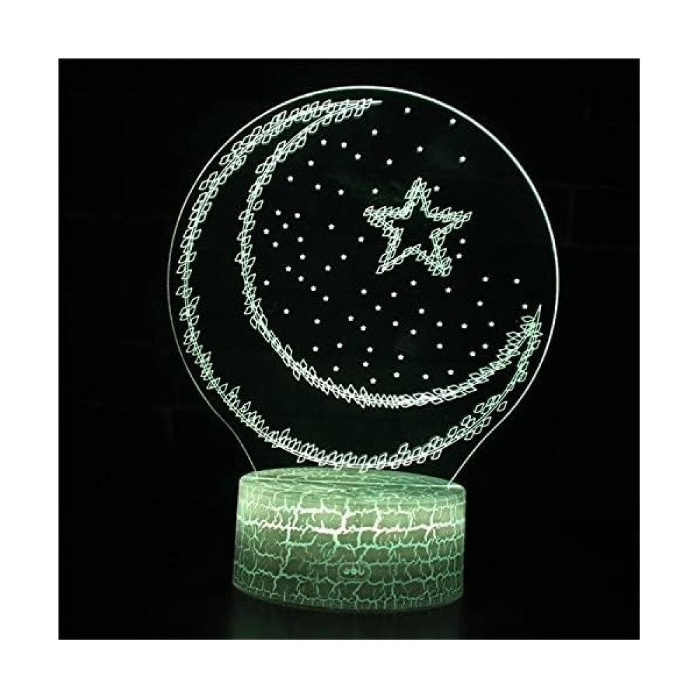 Fybang LED Gece Lambası 3D Gece Lambası Ay Lambası Akülü Stand Yıldızlı Lamba Yatak Odası Dekoru Gece Işıkları Çocuklara Hediye Ay Işığı (Siyah Tab... Gece Lambası Fiyatı