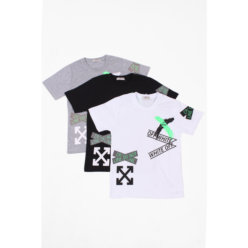 FYK KİDS 3lü Baskılı X Collection Erkek Çocuk Beyaz Siyah Gri T-shirt 4 YAŞ Beden Bayan T-shirt Fiyatı