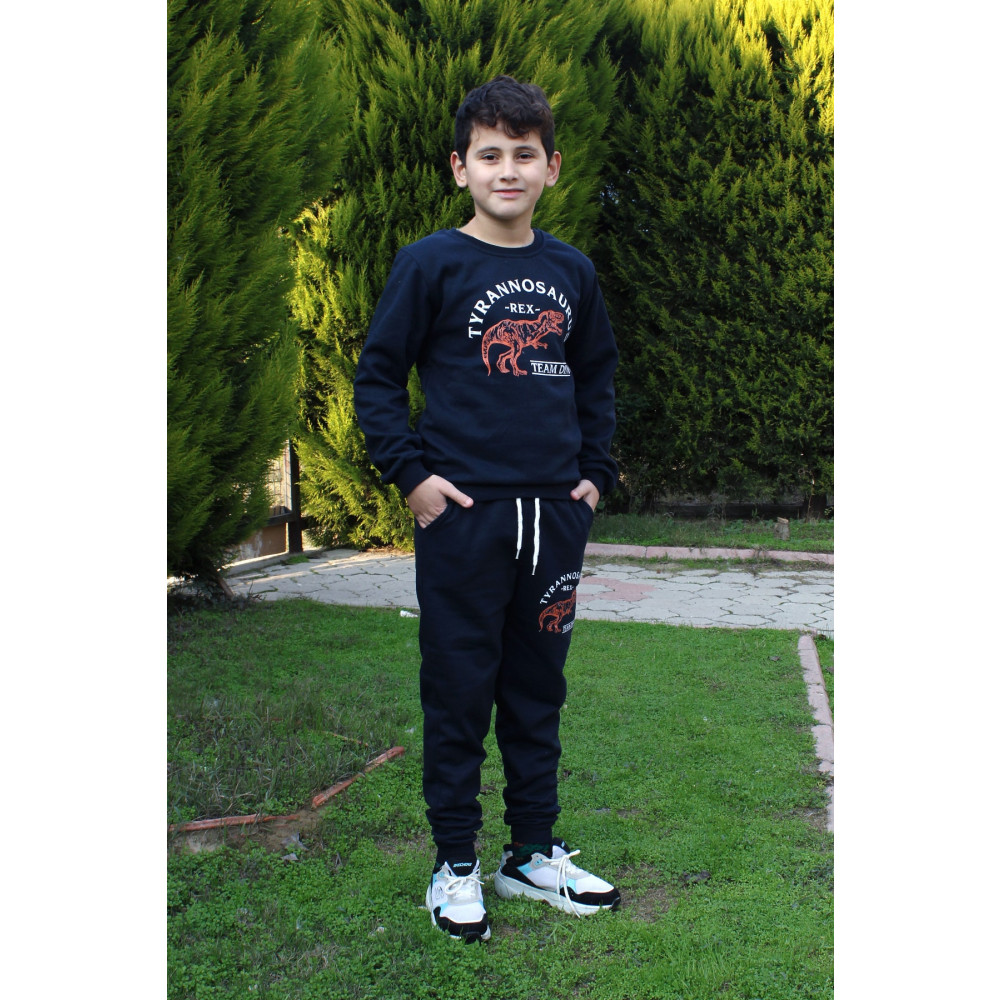 FYK KİDS Trex Baskılı Erkek Çocuk Alt-üst Eşofman Takımı 11 Yaş Beden Kadın Eşofman Fiyatı