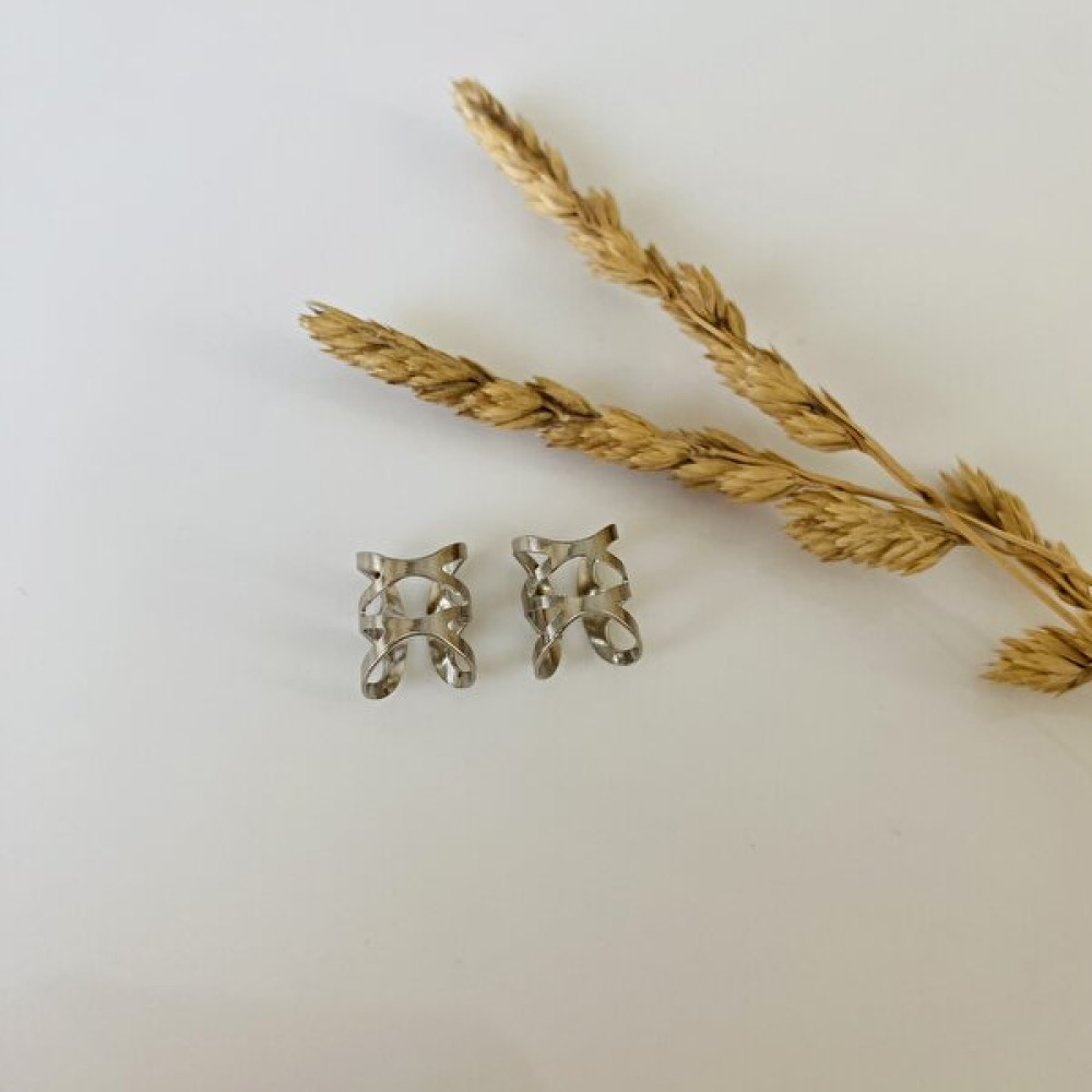 Fynbos Paslanmaz Çelik Vintage Kıkırdak Küpe & Saç Küpesi - Silver Bijuteri Küpe Fiyatı