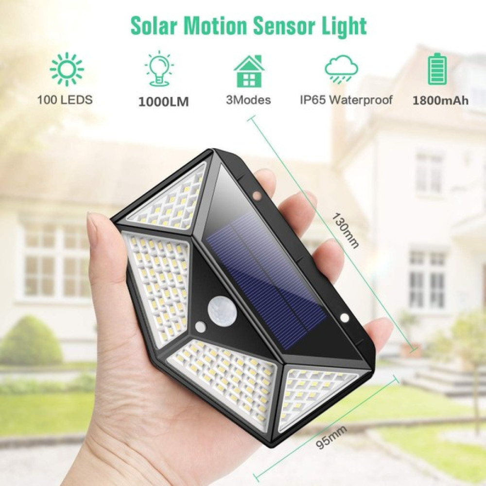 G-led 100 LED Hareket Sensörlü Solar Lamba Armatür Fiyatı