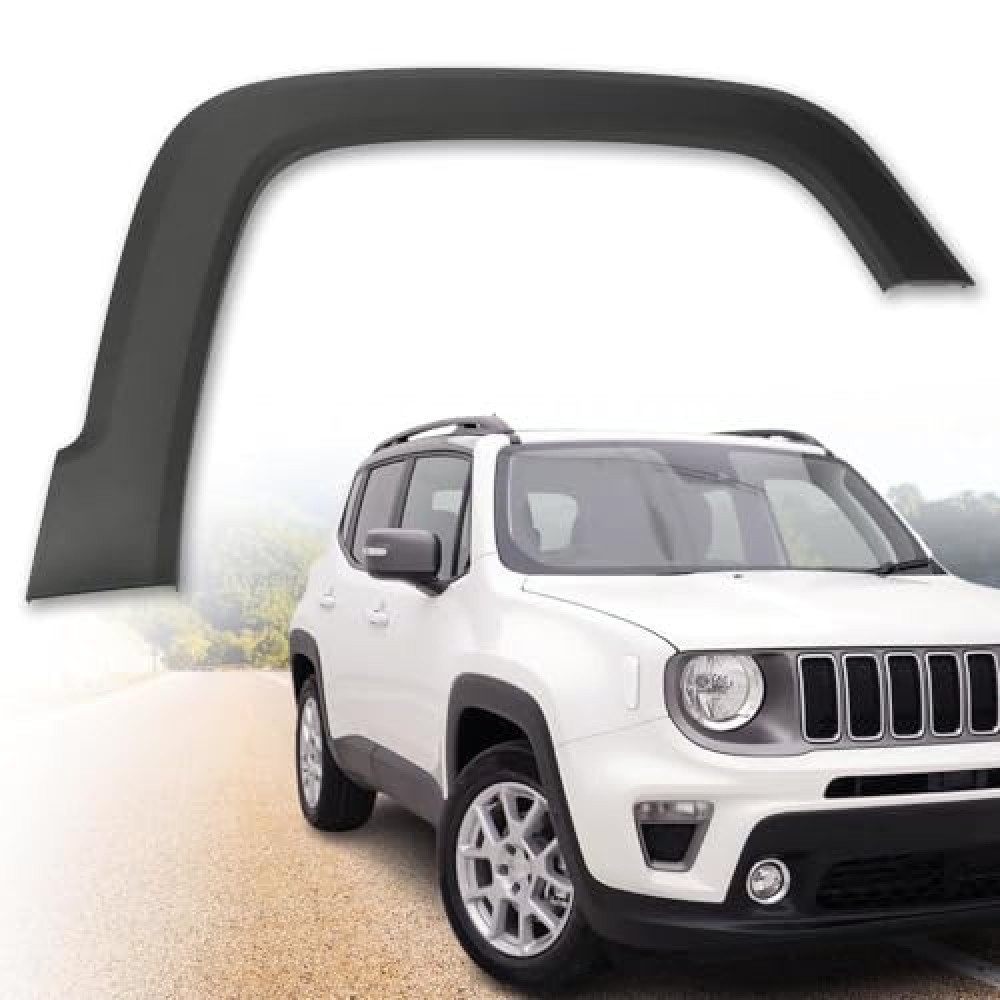 G-PLUS Front Right Wheel Arch Fender Flares Compatible with Jeep Renegade 2015 2016 2017 2018 2019 2020 2021, Fender Cover Trim Molding Moulding Black Wheel Cover Protector (Textured Factory Style)