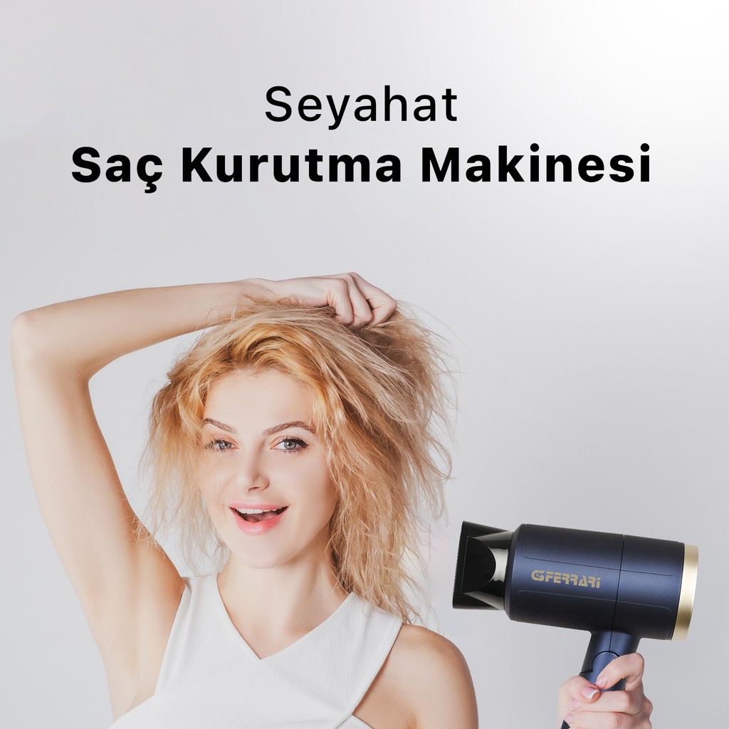 G3FERRARI Belcabelo Katlanabilir 2 Kademeli Seyahat Saç Kurutma Makinesi / G30039 Diğer Fiyatı