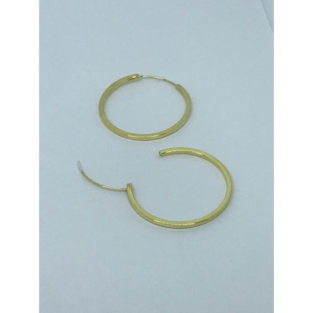 Gab Accessory Gümüş Gold Renk Klasik Ince Halka Küpe Gümüş Küpe Fiyatı