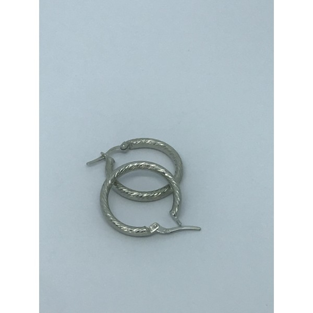 Gab Accessory Gümüş Silver Renk Lazer Işlemeli Halka Küpe Gümüş Küpe Fiyatı