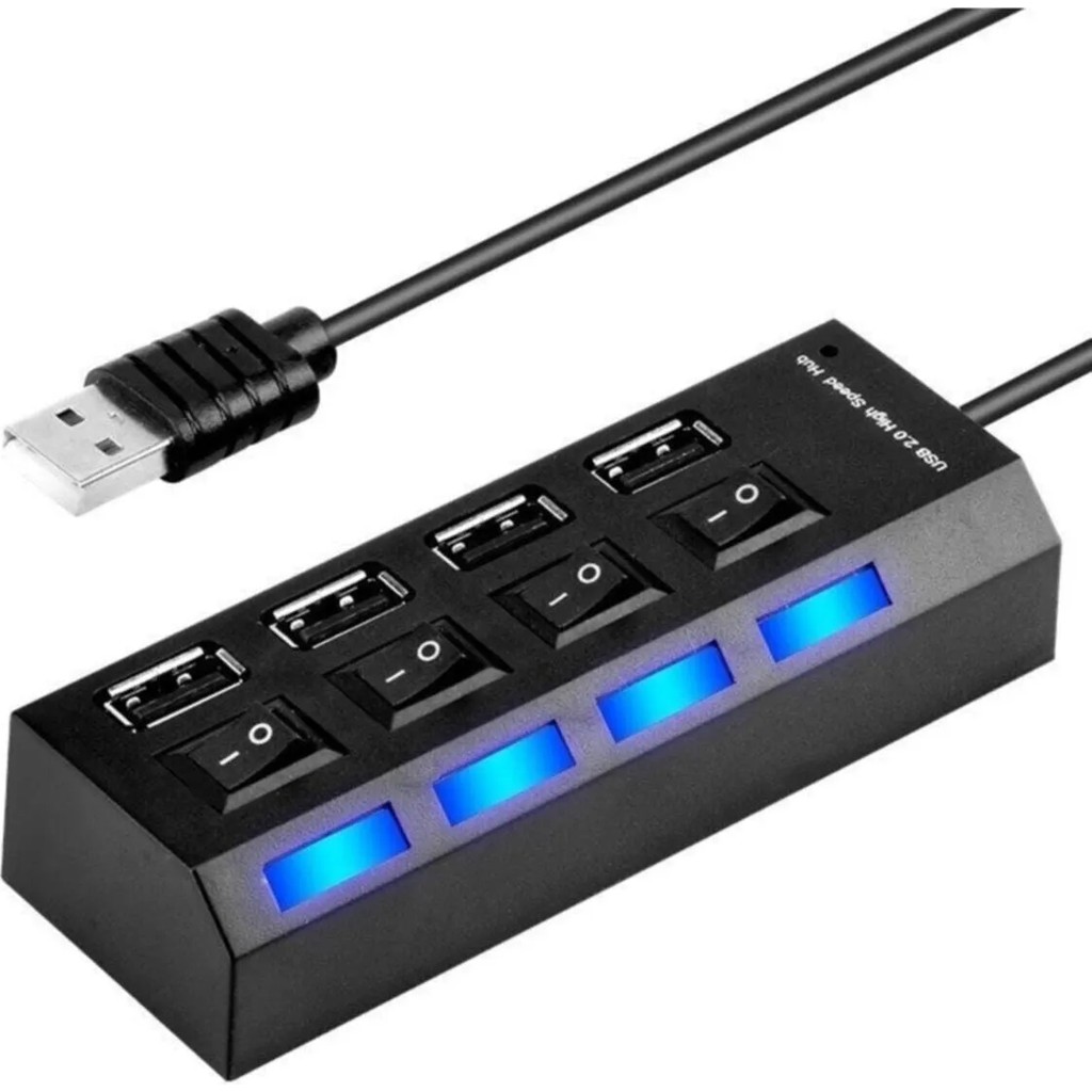 Gabble 4 Port USB Hub Çoklayıcı Çoğaltıcı 4 Lü Usp Pc Kablosu Ledli Işıklı Anahtarlı 2.0 Bilgisayar Çevirici ve Adaptörü Fiyatı