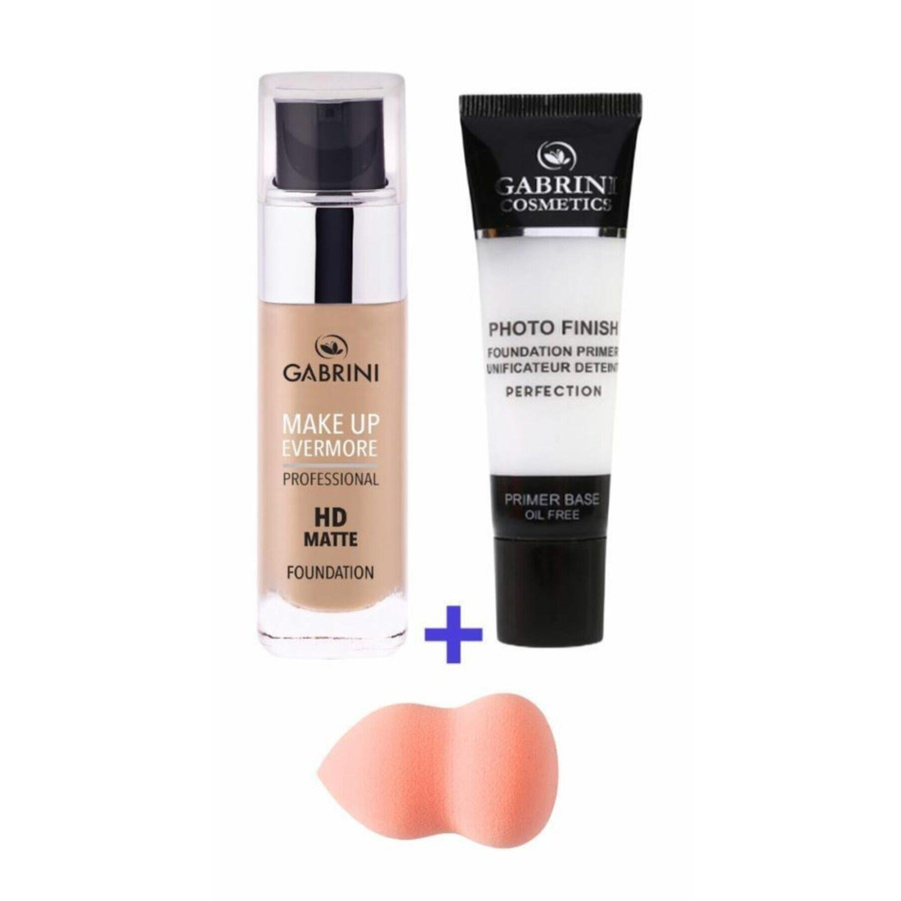 Gabrini Hd Matte Fondöten 01 & Photo Finish Primer & Fondöten Sünğeri Fondötenler Fiyatı