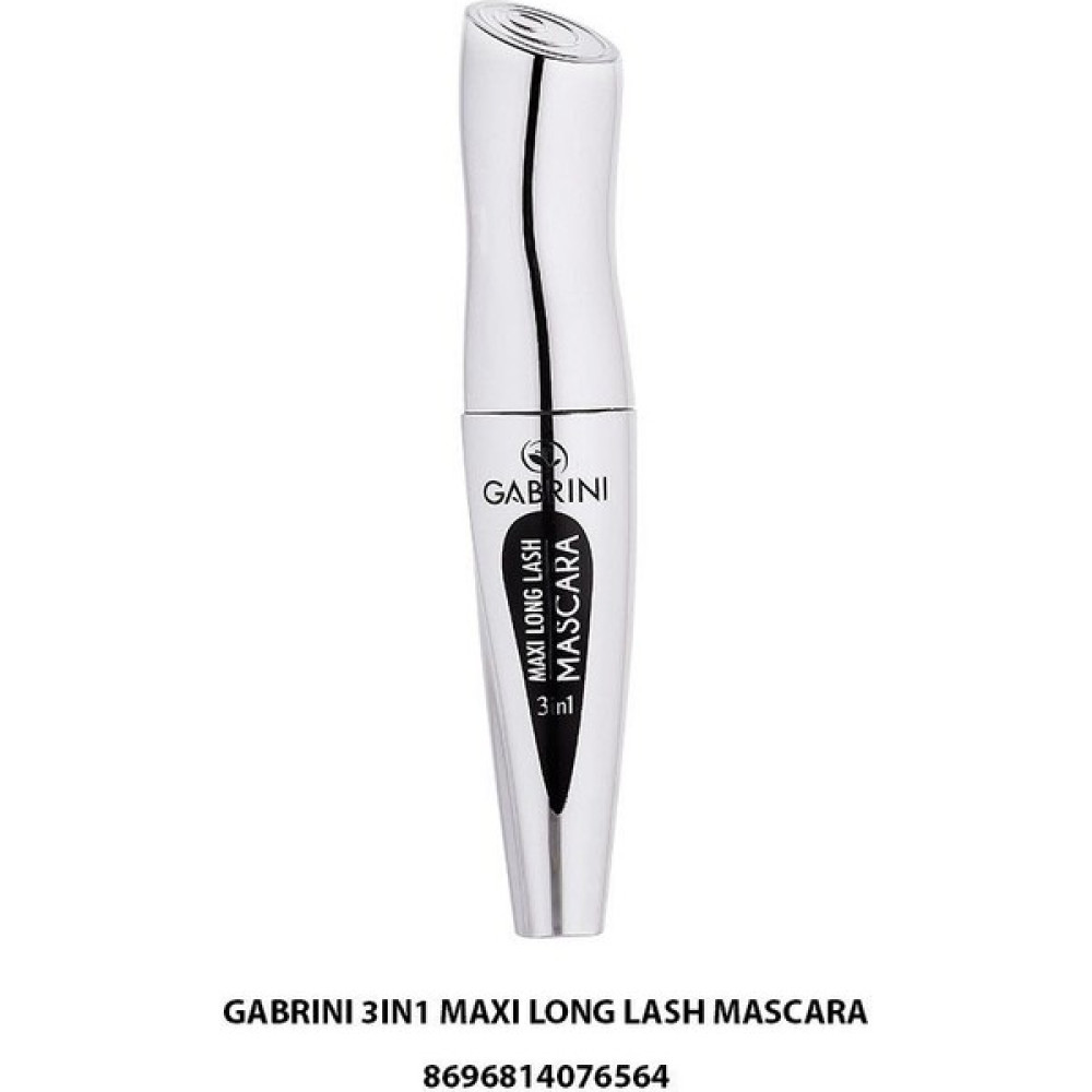 Gabrini Yüksek Suya Dayanıklılık Silver Serisi 3 In 1 Maxi Volume Maskara - Siyah Rimeller / Maskaralar Fiyatı
