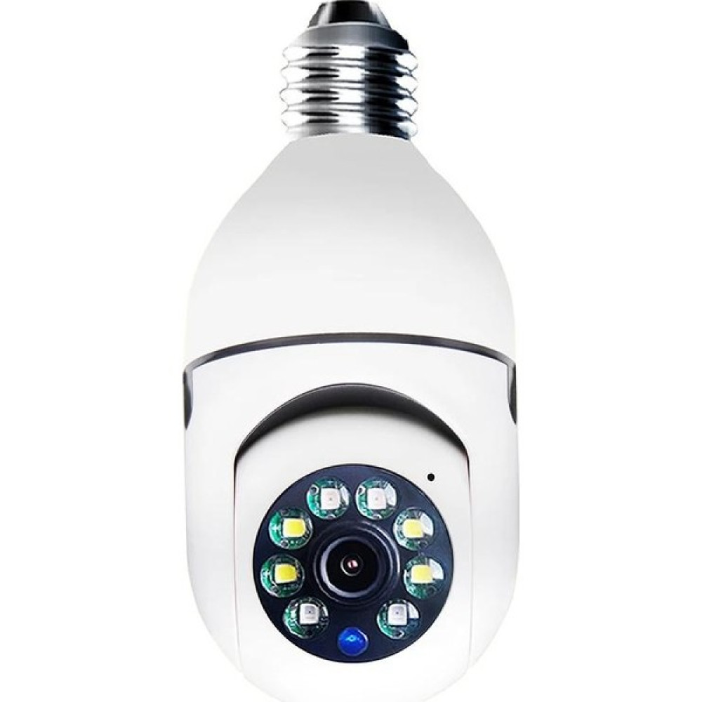 Gabya 360 Ptz Ip Kamera Gece Görüş Kablosuz Akıllı Ampul Wifi Camera - Beyaz Güvenlik Kameraları Fiyatı