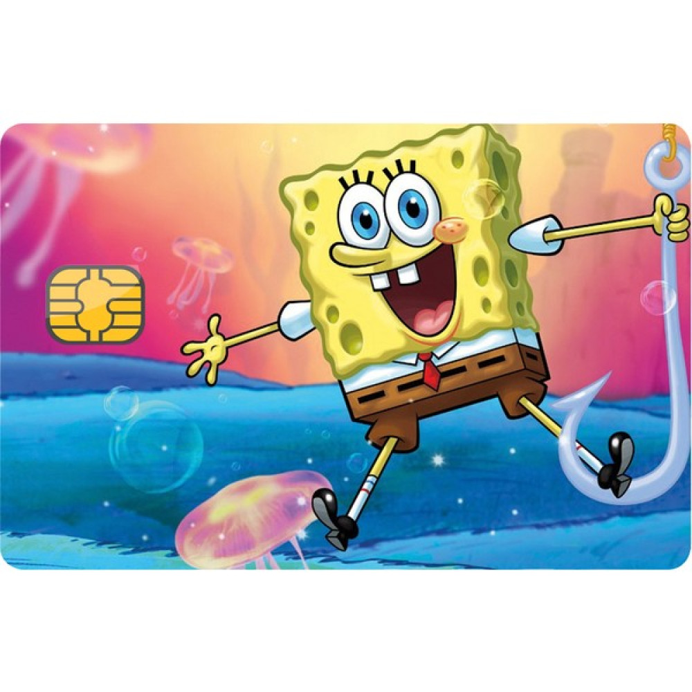Gaccosh Sünger Bob Tasarımlı Kart Kaplama Etiketi Sticker Sticker Fiyatı