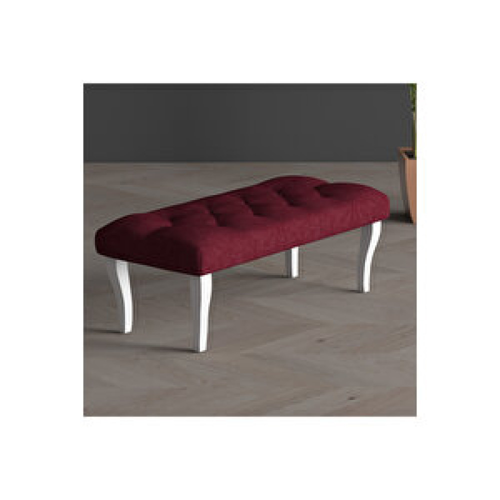 Gadagrup Kapıönü Puf ve Bench (beyaz Ayak) Bordo Puf Fiyatı