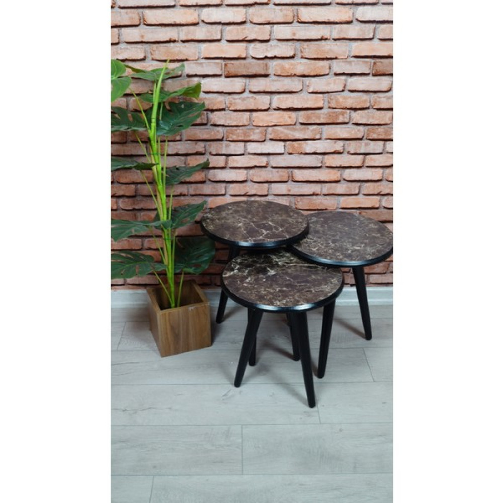 Gadahome 3'lü Yaren Zigon - Siyah Zigon Sehpa Fiyatı