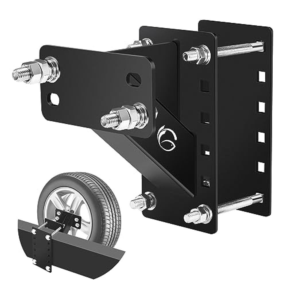 GADFISH Spare Tire Carrier,Spare Tire Mount Boat Trailer Carrier Bracket,Heavy Duty Lock Holder,Fits 4 & 5 & 6 Lugs Trailer Wheels on 4", 4.5'', 4.75'', 5'' and 5.5'' Bolt Patterns,Holds up to 150 Lbs