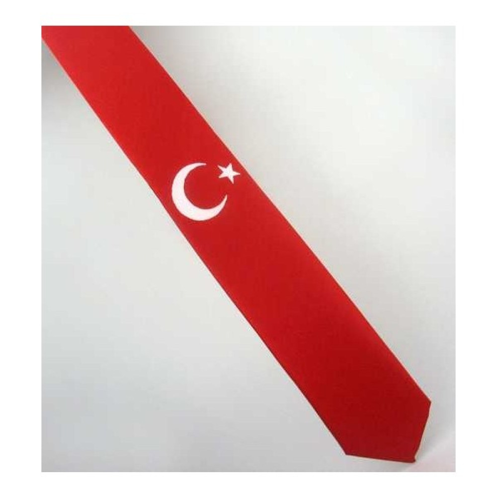 Gaffy Ay-Yıldız Desenli Dokuma Kırmızı Kravat - Ak-01 Kravat Fiyatı