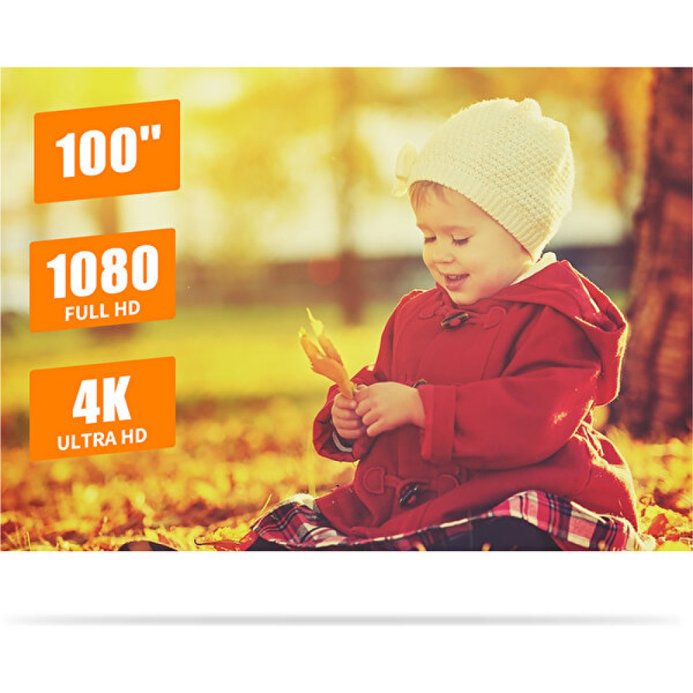 Gahome 100 İnç Taşınabilir Metal Projektör Ekranı Anti-Işık (Yurt Dışından) Projeksiyon Perdesi Fiyatı
