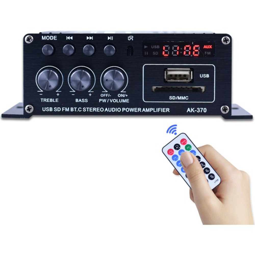 Gahome AK370 Mini Ses Güç Amplifikatörü Bas Kontrolü (Yurt Dışından) Oto Hoparlörleri & SubWoofer Fiyatı