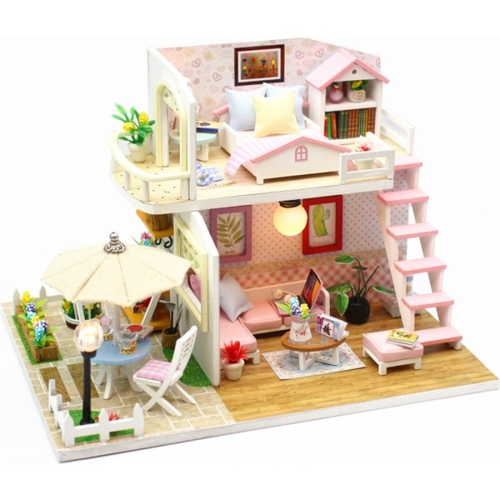 Gahome Dollhouse Minyatür Dıy Ahşap Dollhouse Kit, Mobilya (Yurt Dışından) - Renkli Bebek Oyuncakları Fiyatı
