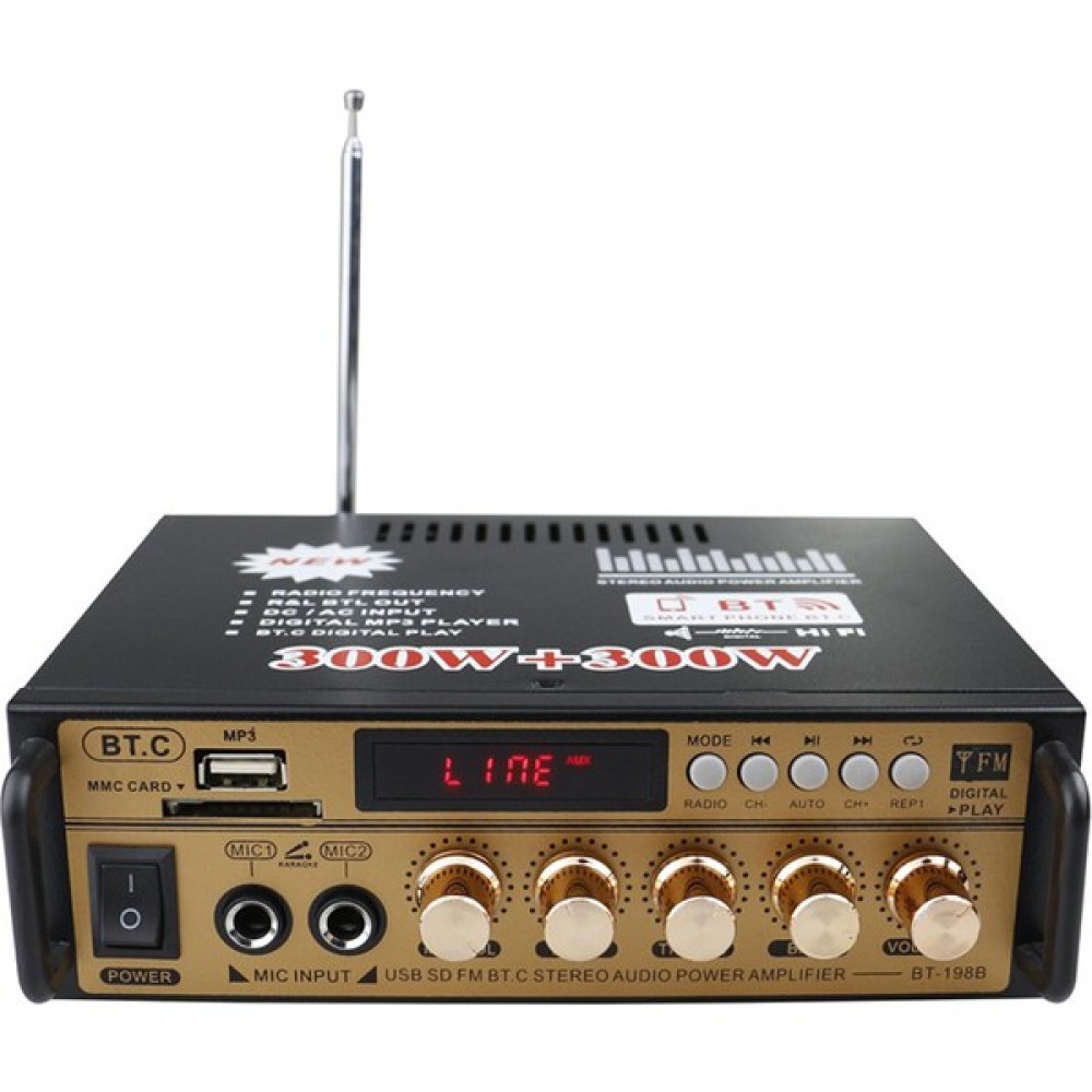 Gahome Mini 2ch LCD Bas Kontrolü Hıfı Ses Stereo Güç Amplifikatörü Bt Fm (Yurt Dışından) Oto Hoparlörleri & SubWoofer Fiyatı