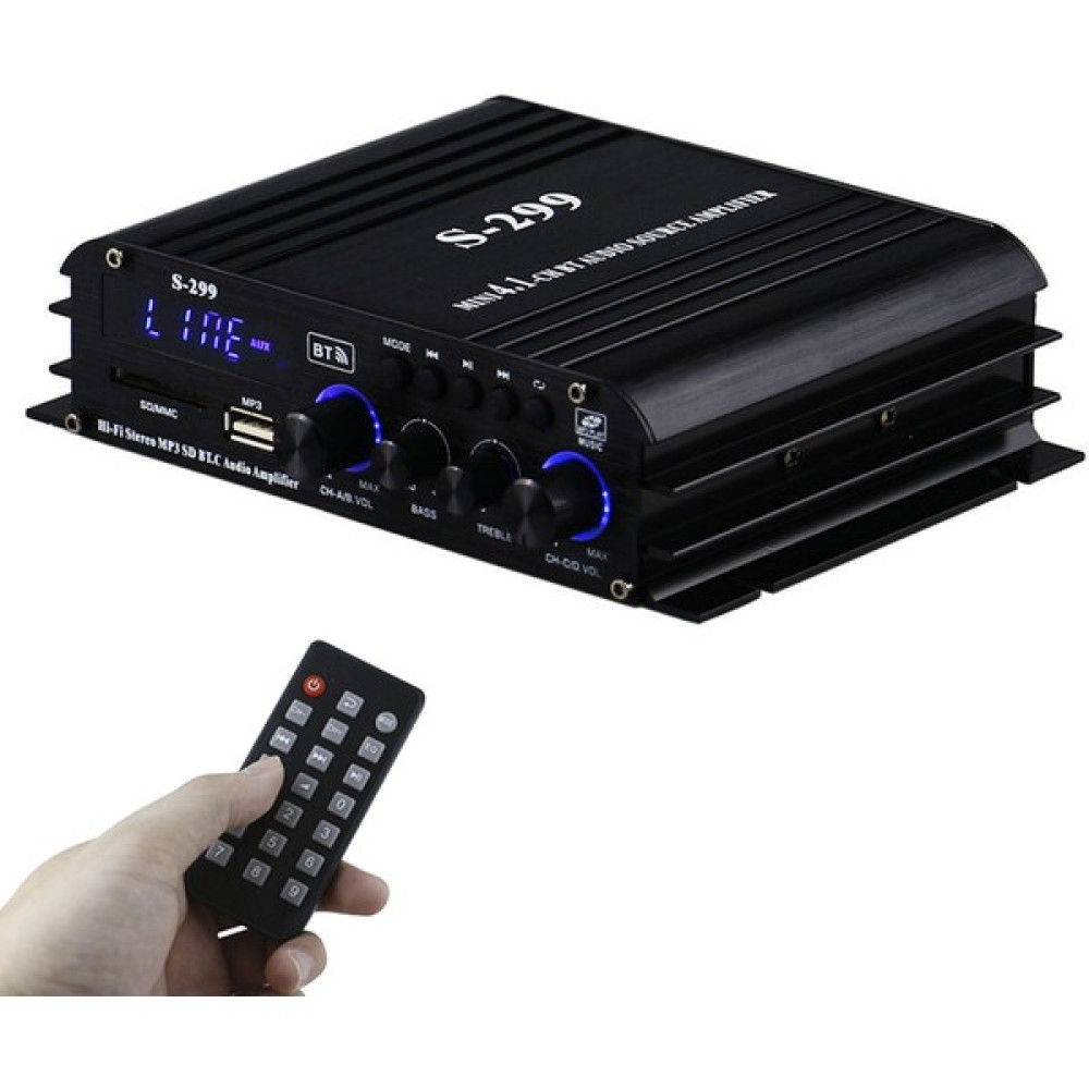 Gahome S-299 Mini 4.1 Ses Stereo Güç Amplifikatörü Bt Taşınabilir (Yurt Dışından) Oto Hoparlörleri & SubWoofer Fiyatı