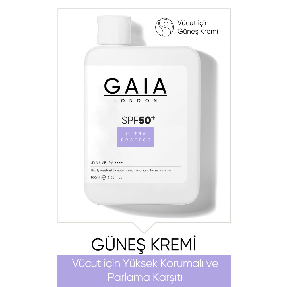 Gaia London Vücut Için Yüksek Korumalı Ve Parlama Karşıtı 50spf Uva/uvb 100ml Ultra Protect Güneş Kremi Güneş Kremleri ve Losyonları Fiyatı