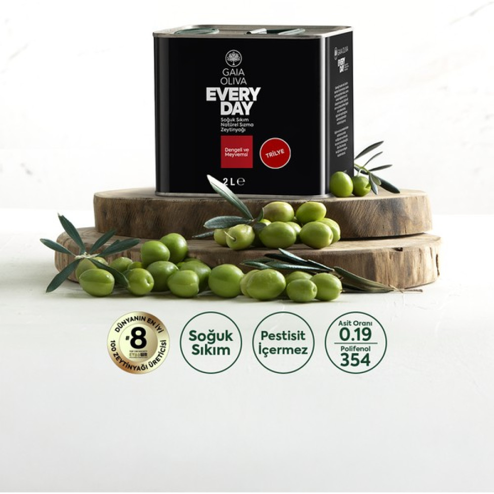 Gaia Oliva Everyday Trilye 2 Lt Natürel Sızma Zeytinyağı Diğer Fiyatı