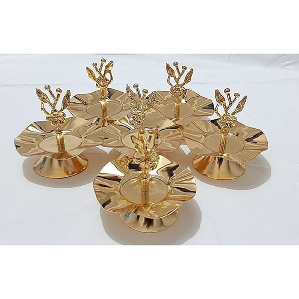Gaios Design Japongülü Lokumluk Sunumluk İkramlık Gold Kahve Yanı 6 Adet Kase Fiyatı