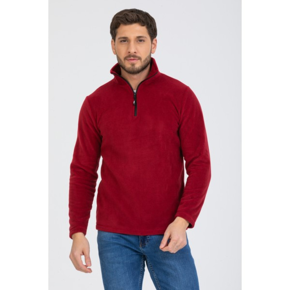 Gala Bhs Erkek Yarım Fermuarlı Bordo Polar Sweatshirt Ayakkabı (Outdoor) Fiyatı