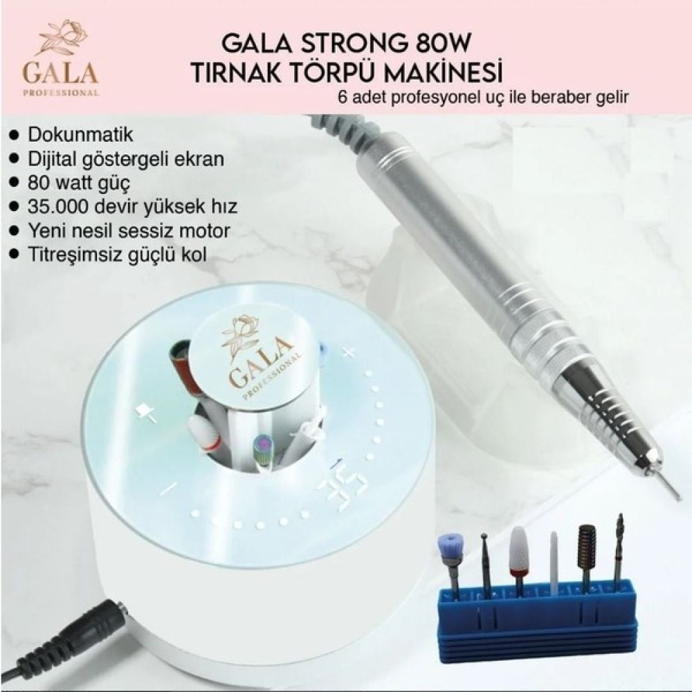 Gala Professi̇onal Gala Strong 80W Freze Makinesi - 8 Manikür / Pedikür Malzemeleri ve Setleri Fiyatı