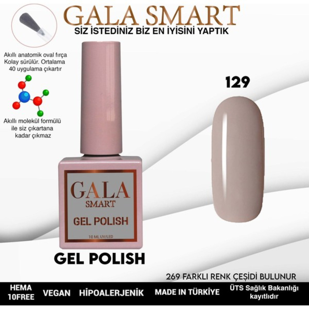 Gala Smart Classic Kalıcı Oje 10 Mle NO:129 Oto Boyaları Fiyatı