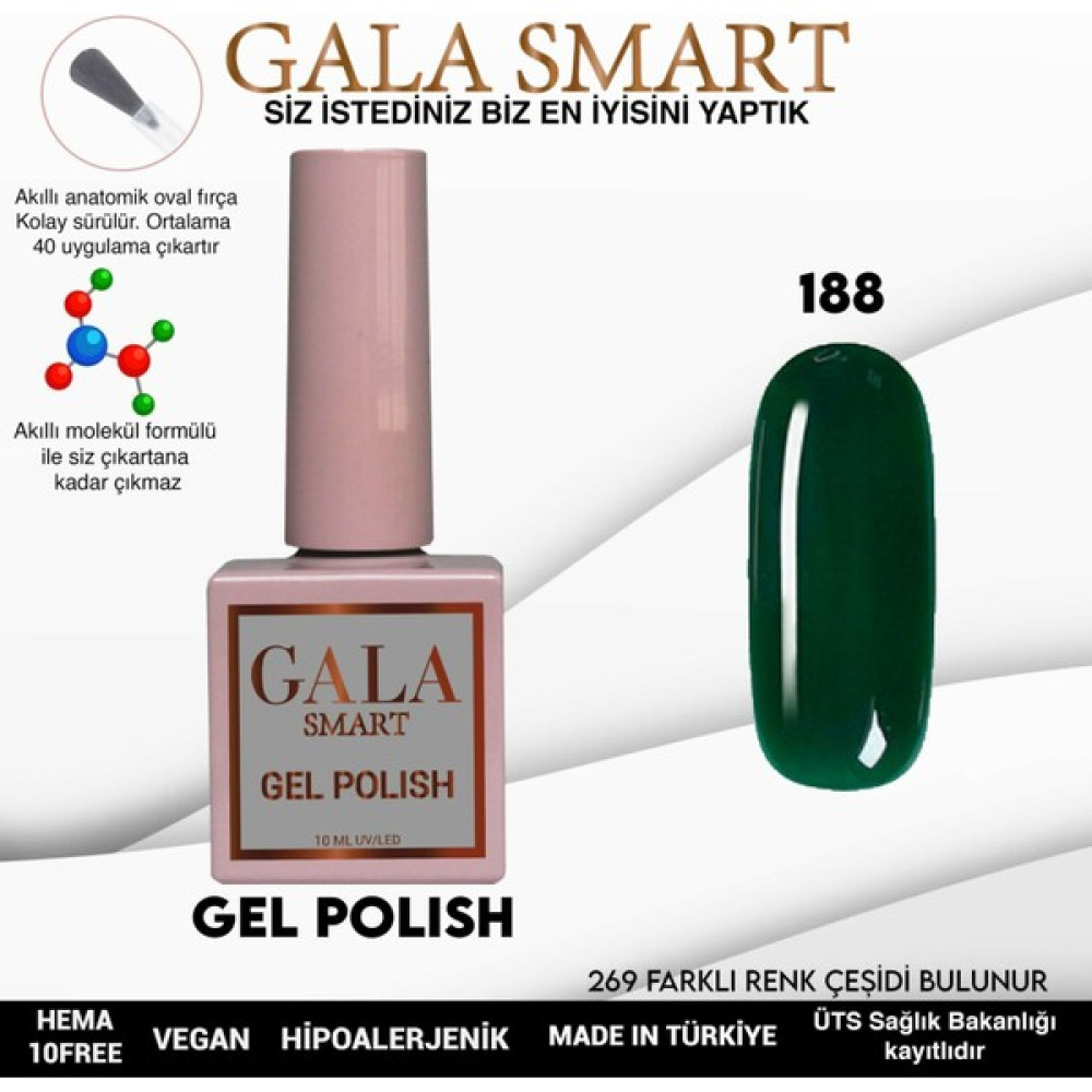 Gala Smart Classic Kalıcı Oje 10 Mle NO:188 Oto Boyaları Fiyatı