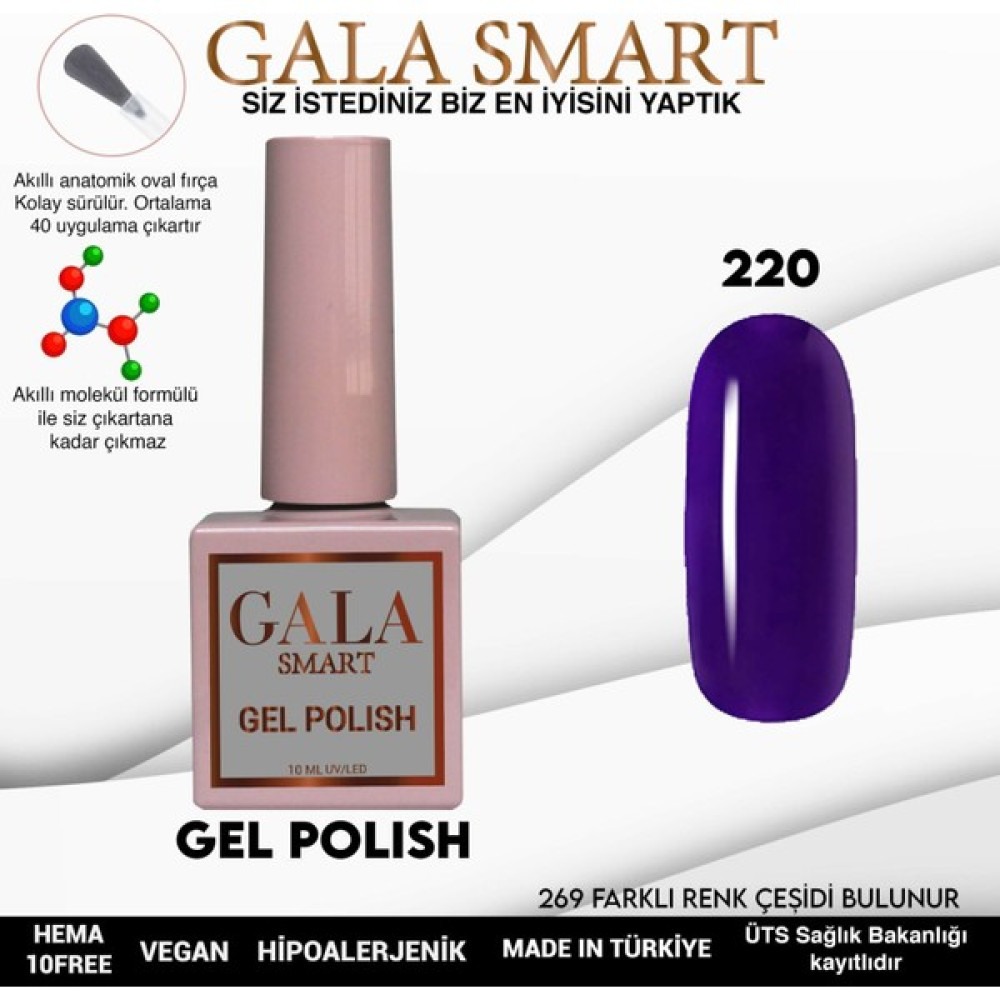 Gala Smart Classic Kalıcı Oje 10 Mle NO:220 Oto Boyaları Fiyatı